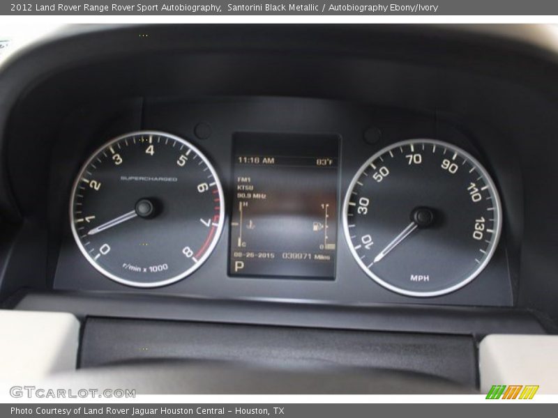 Santorini Black Metallic / Autobiography Ebony/Ivory 2012 Land Rover Range Rover Sport Autobiography