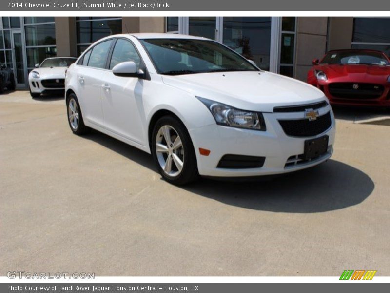 Summit White / Jet Black/Brick 2014 Chevrolet Cruze LT