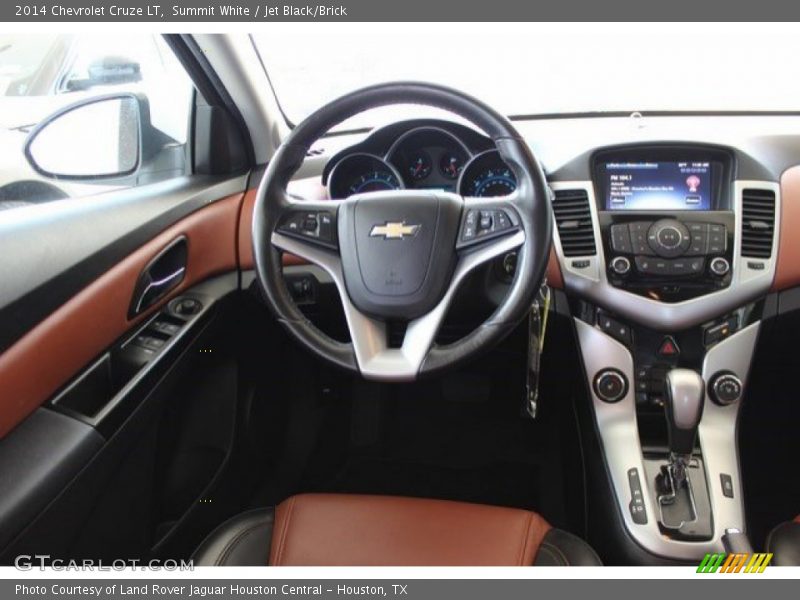 Summit White / Jet Black/Brick 2014 Chevrolet Cruze LT