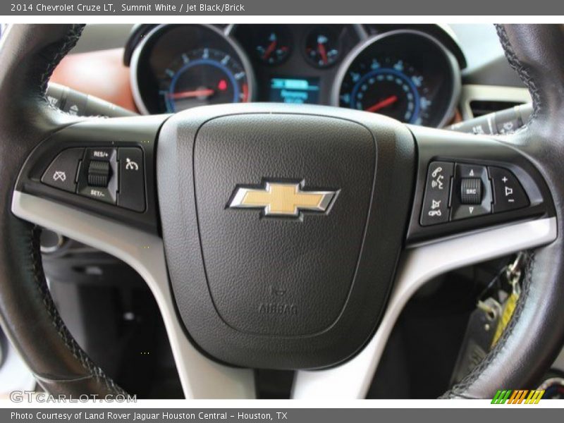 Summit White / Jet Black/Brick 2014 Chevrolet Cruze LT