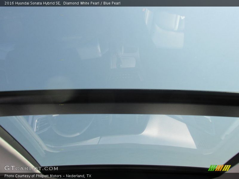 Diamond White Pearl / Blue Pearl 2016 Hyundai Sonata Hybrid SE