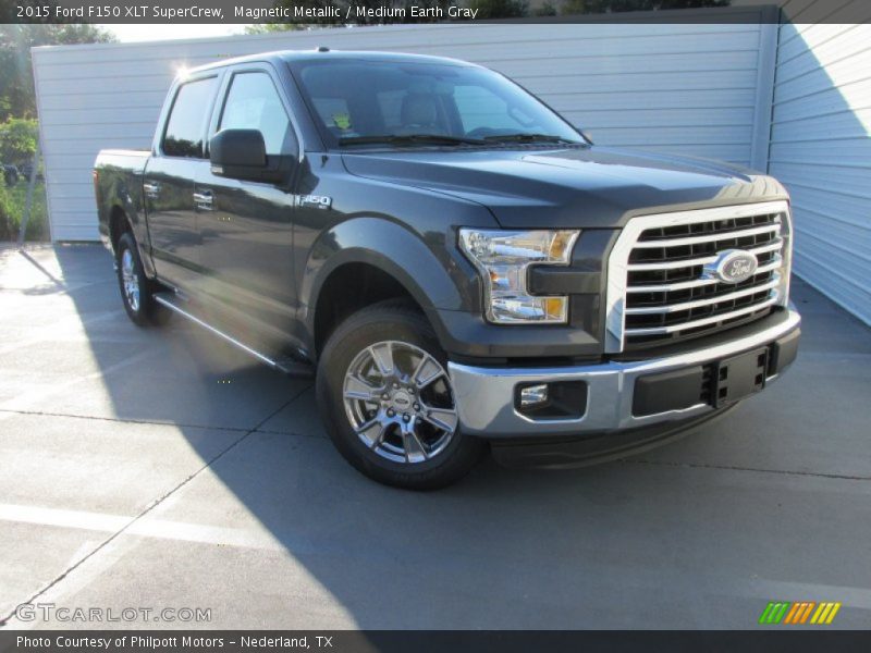 Magnetic Metallic / Medium Earth Gray 2015 Ford F150 XLT SuperCrew