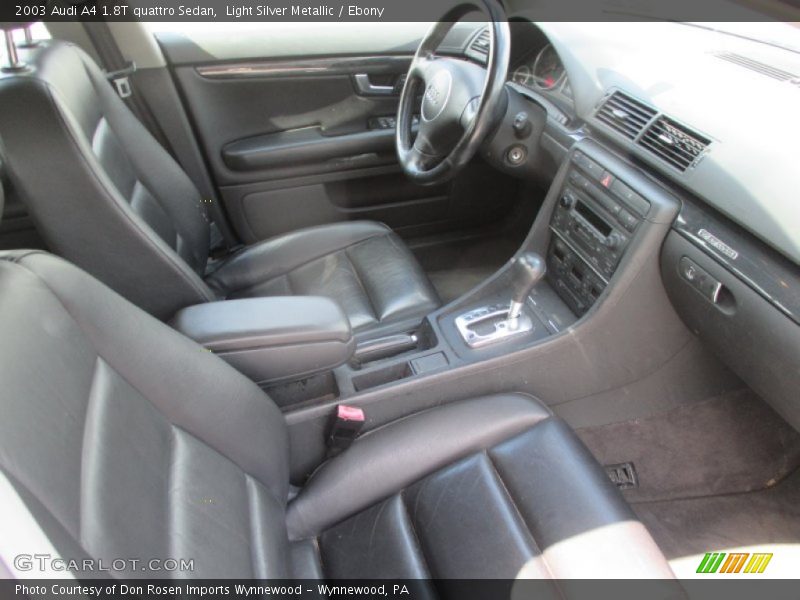 Light Silver Metallic / Ebony 2003 Audi A4 1.8T quattro Sedan