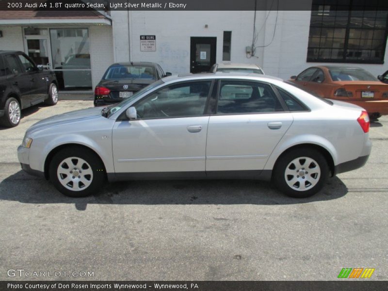 Light Silver Metallic / Ebony 2003 Audi A4 1.8T quattro Sedan