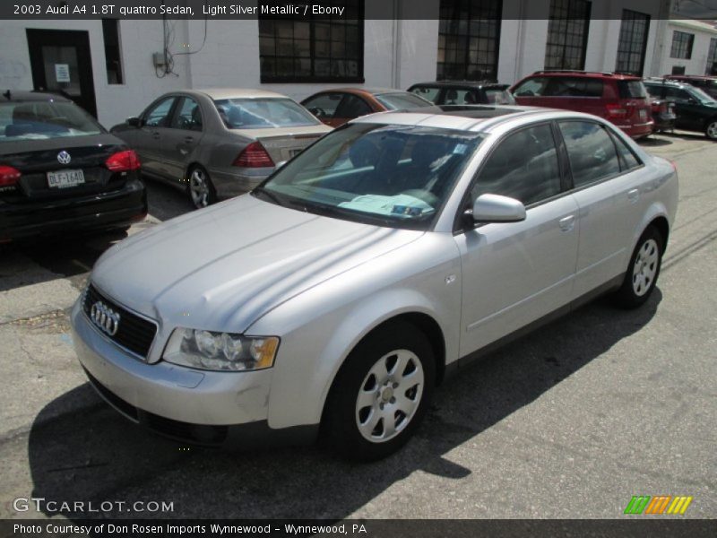 Light Silver Metallic / Ebony 2003 Audi A4 1.8T quattro Sedan