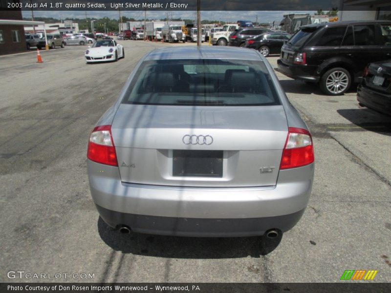 Light Silver Metallic / Ebony 2003 Audi A4 1.8T quattro Sedan