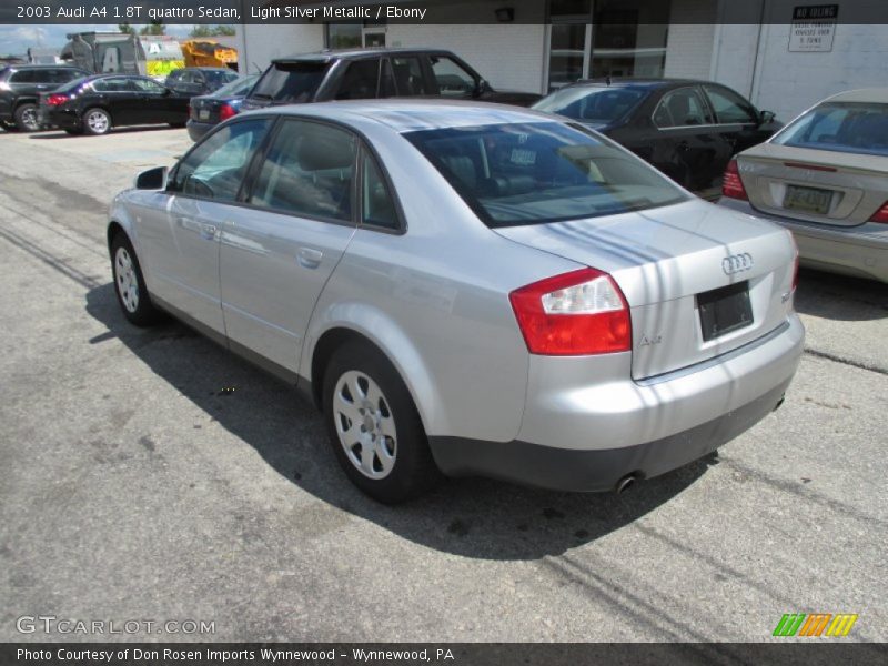 Light Silver Metallic / Ebony 2003 Audi A4 1.8T quattro Sedan