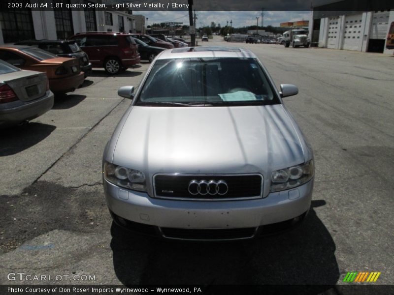 Light Silver Metallic / Ebony 2003 Audi A4 1.8T quattro Sedan