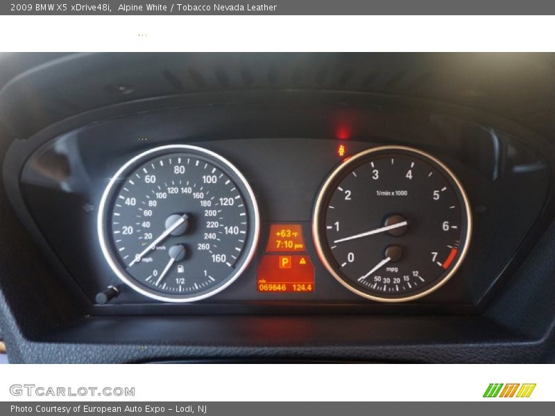 Alpine White / Tobacco Nevada Leather 2009 BMW X5 xDrive48i