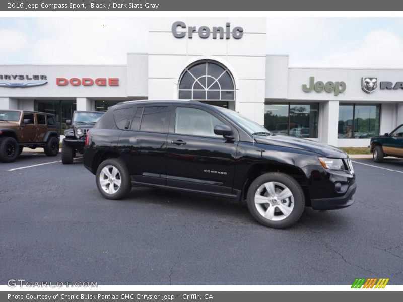 Black / Dark Slate Gray 2016 Jeep Compass Sport