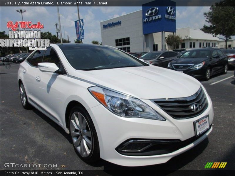 Diamond White Pearl / Camel 2015 Hyundai Azera Limited