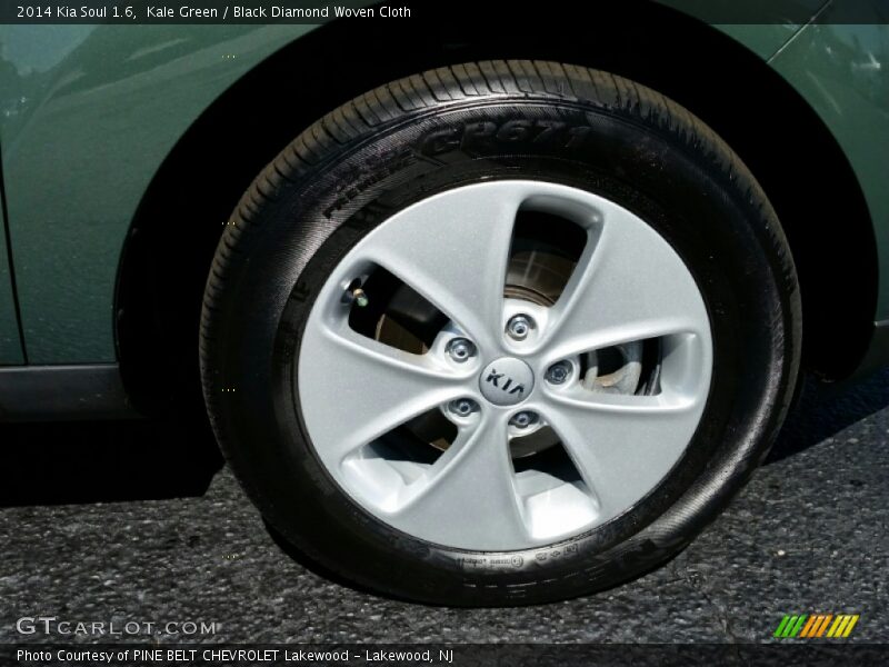 Kale Green / Black Diamond Woven Cloth 2014 Kia Soul 1.6