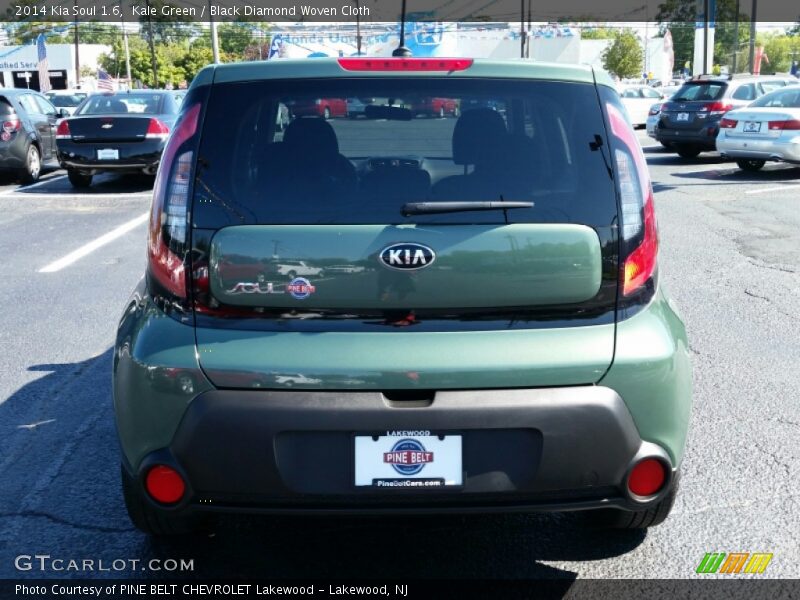 Kale Green / Black Diamond Woven Cloth 2014 Kia Soul 1.6