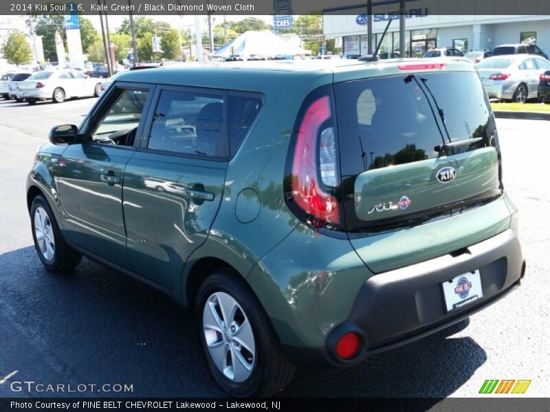 Kale Green / Black Diamond Woven Cloth 2014 Kia Soul 1.6