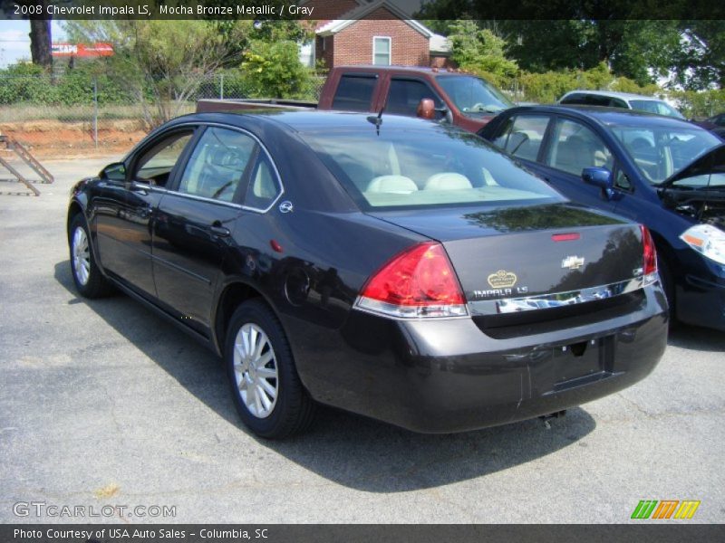Mocha Bronze Metallic / Gray 2008 Chevrolet Impala LS
