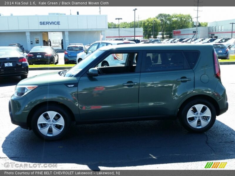 Kale Green / Black Diamond Woven Cloth 2014 Kia Soul 1.6