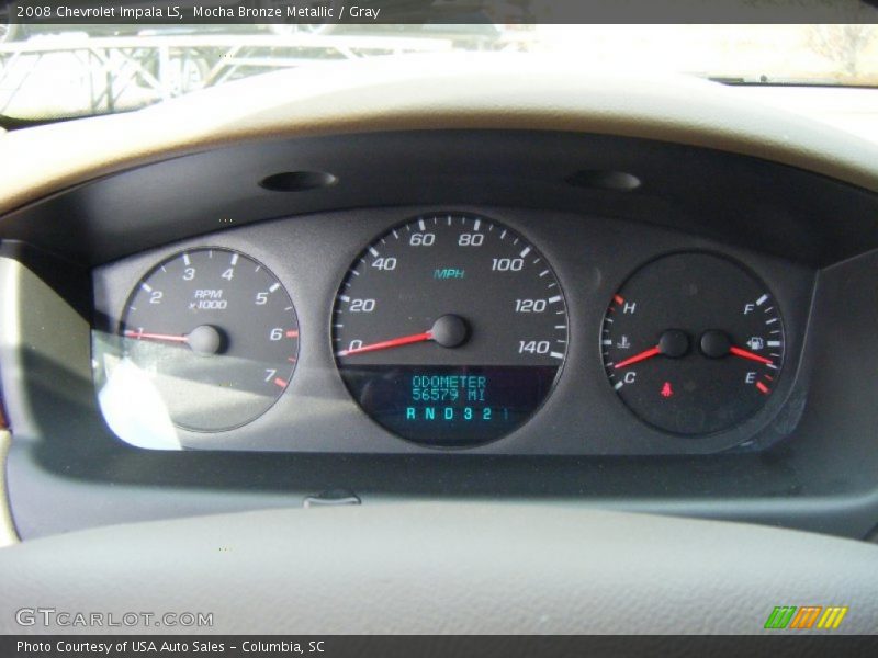 Mocha Bronze Metallic / Gray 2008 Chevrolet Impala LS