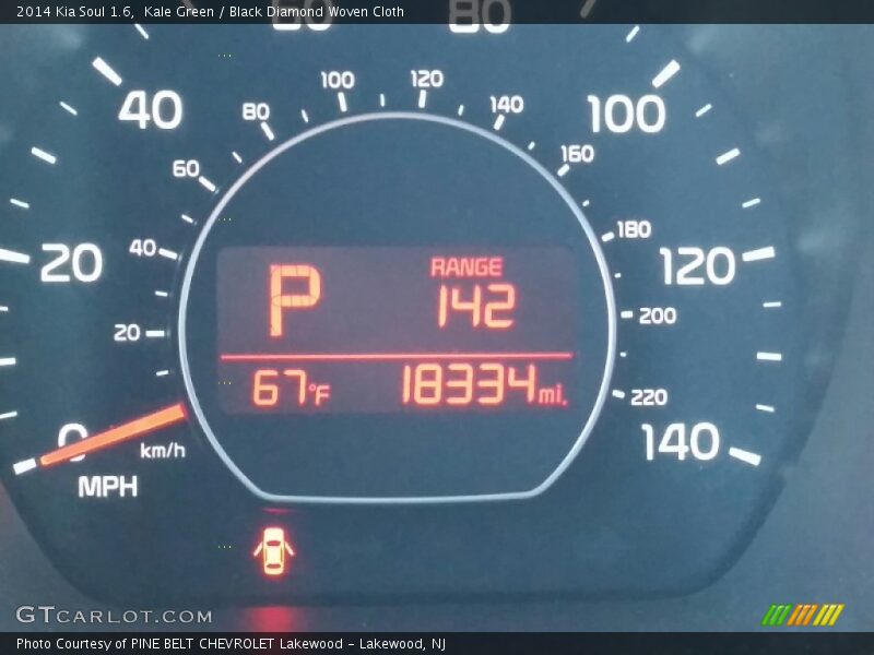 Kale Green / Black Diamond Woven Cloth 2014 Kia Soul 1.6