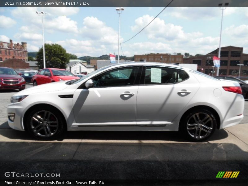 Snow White Pearl / Black 2013 Kia Optima SX