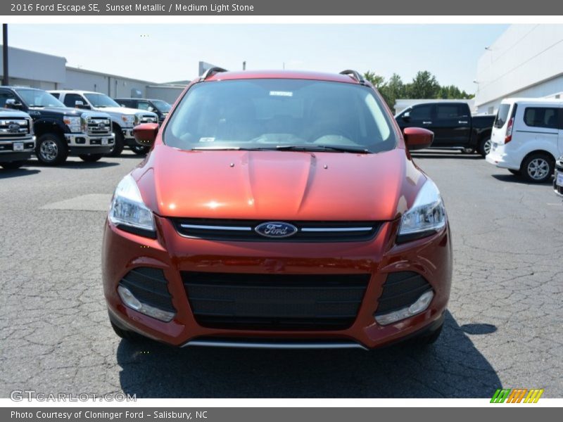 Sunset Metallic / Medium Light Stone 2016 Ford Escape SE