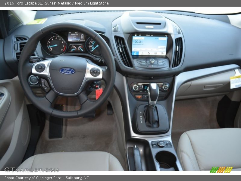 Sunset Metallic / Medium Light Stone 2016 Ford Escape SE