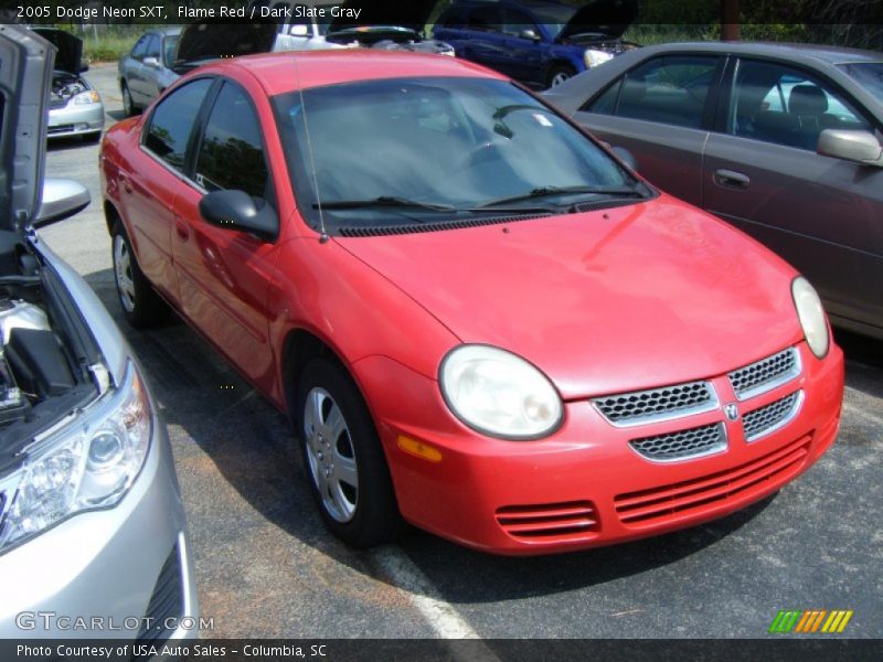 Flame Red / Dark Slate Gray 2005 Dodge Neon SXT