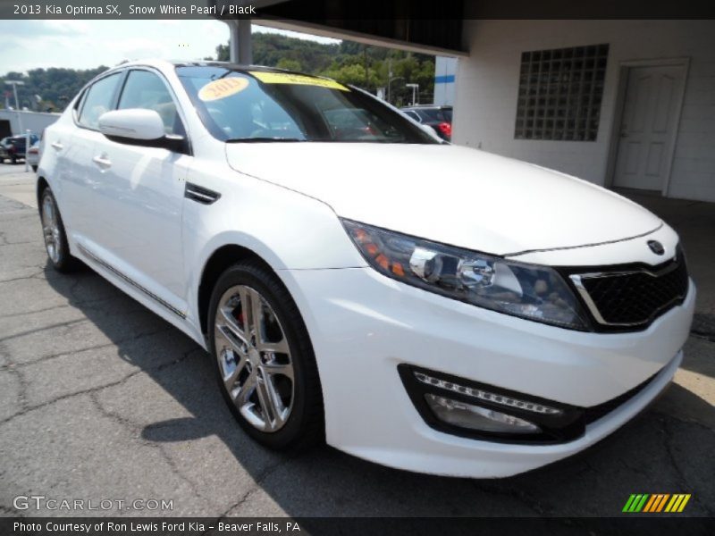 Snow White Pearl / Black 2013 Kia Optima SX