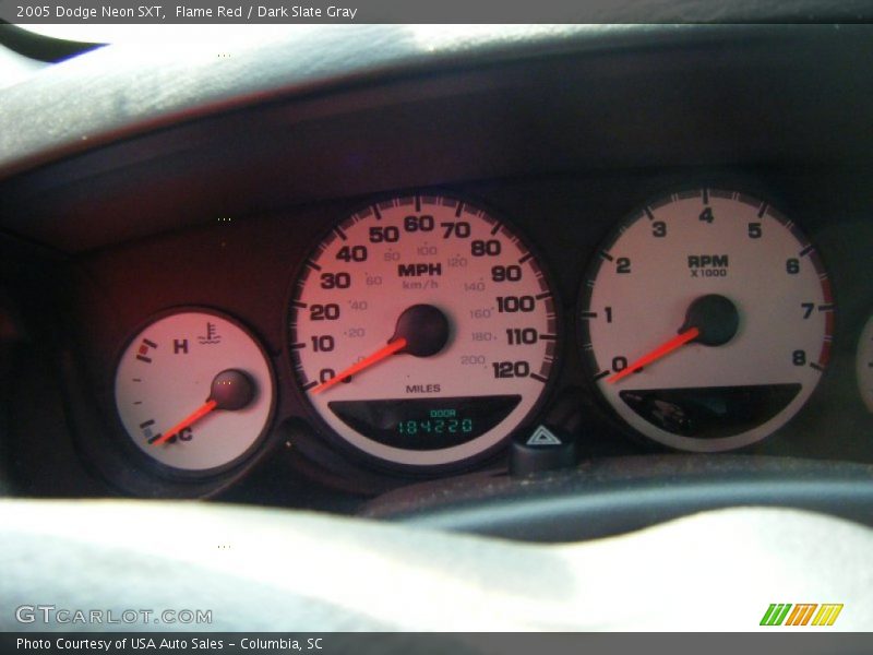 Flame Red / Dark Slate Gray 2005 Dodge Neon SXT