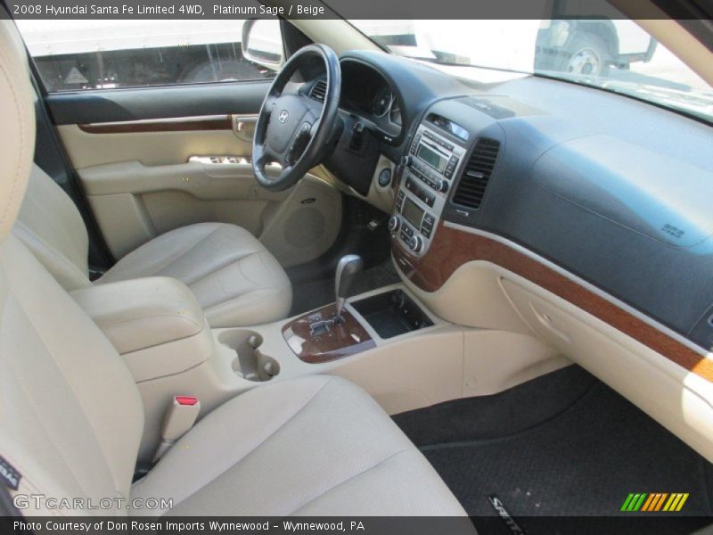 Platinum Sage / Beige 2008 Hyundai Santa Fe Limited 4WD