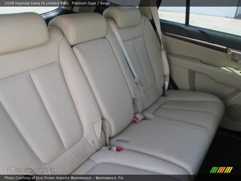 Platinum Sage / Beige 2008 Hyundai Santa Fe Limited 4WD