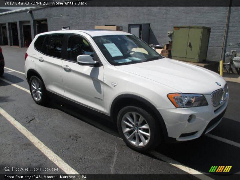 Alpine White / Black 2013 BMW X3 xDrive 28i