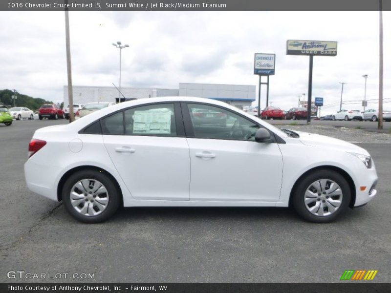 Summit White / Jet Black/Medium Titanium 2016 Chevrolet Cruze Limited LS