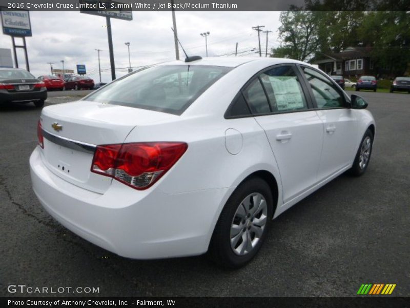 Summit White / Jet Black/Medium Titanium 2016 Chevrolet Cruze Limited LS