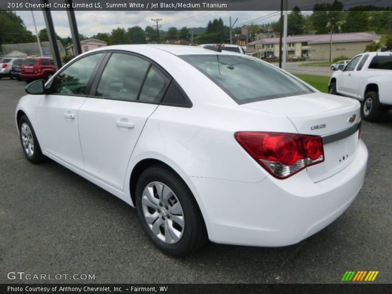 Summit White / Jet Black/Medium Titanium 2016 Chevrolet Cruze Limited LS