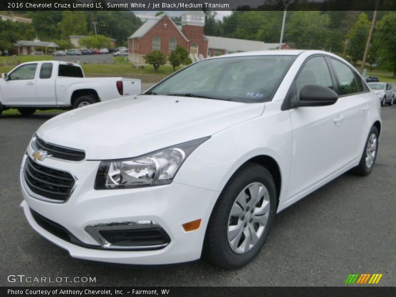 Summit White / Jet Black/Medium Titanium 2016 Chevrolet Cruze Limited LS