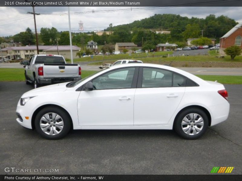 Summit White / Jet Black/Medium Titanium 2016 Chevrolet Cruze Limited LS