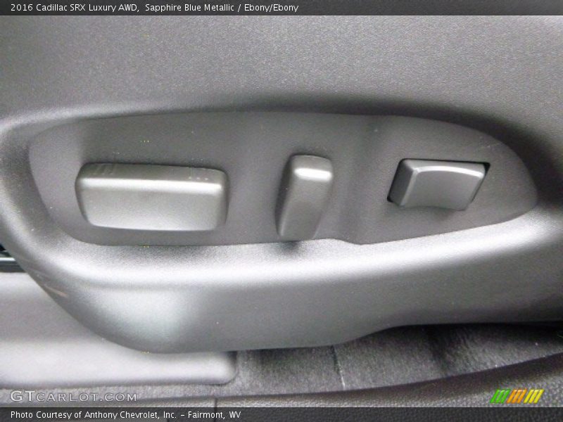Sapphire Blue Metallic / Ebony/Ebony 2016 Cadillac SRX Luxury AWD
