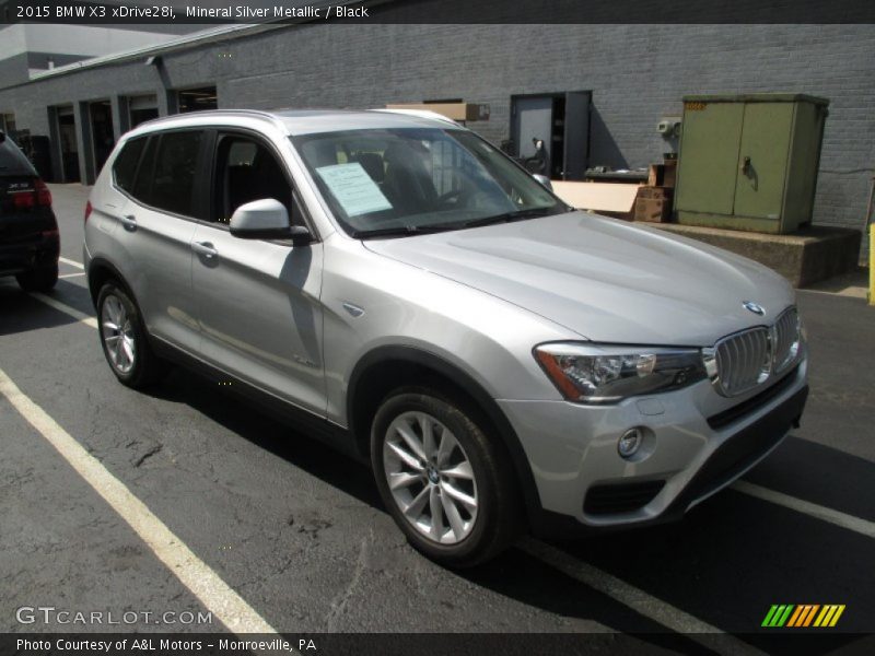 Mineral Silver Metallic / Black 2015 BMW X3 xDrive28i