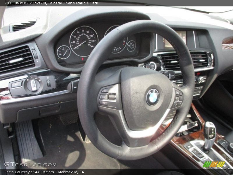 Mineral Silver Metallic / Black 2015 BMW X3 xDrive28i