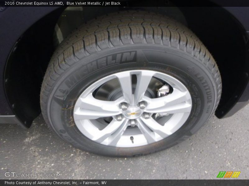 Blue Velvet Metallic / Jet Black 2016 Chevrolet Equinox LS AWD