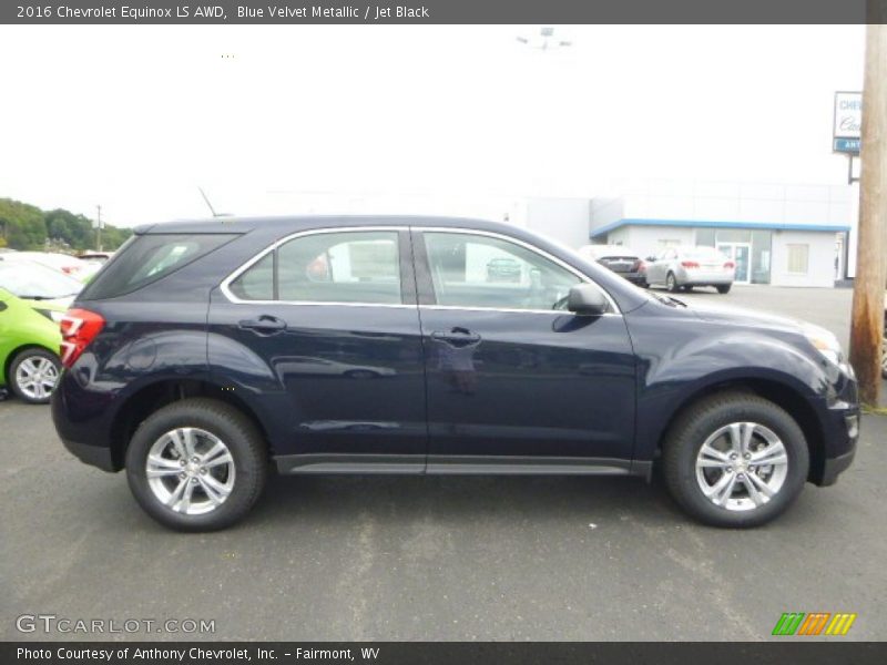 Blue Velvet Metallic / Jet Black 2016 Chevrolet Equinox LS AWD