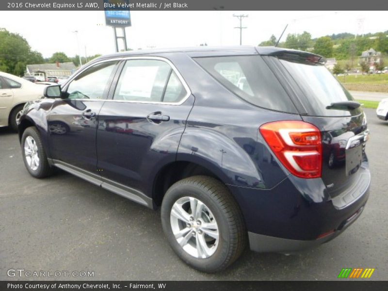 Blue Velvet Metallic / Jet Black 2016 Chevrolet Equinox LS AWD