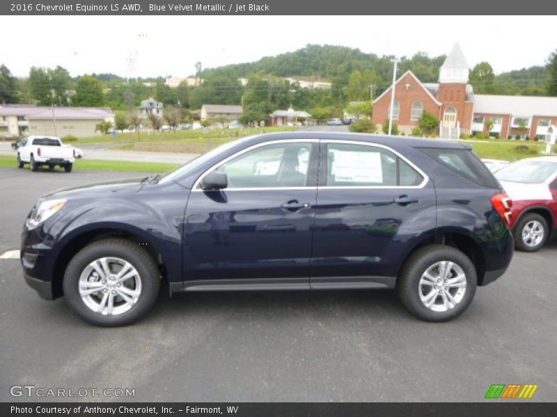 Blue Velvet Metallic / Jet Black 2016 Chevrolet Equinox LS AWD