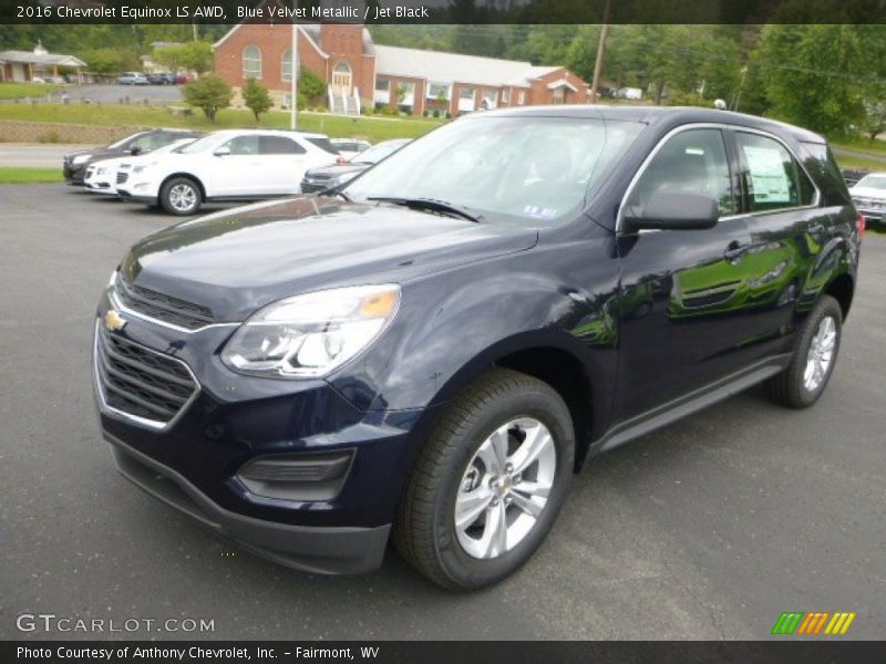 Blue Velvet Metallic / Jet Black 2016 Chevrolet Equinox LS AWD