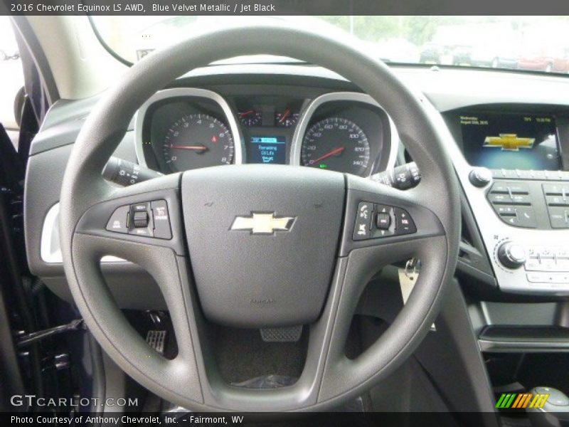 Blue Velvet Metallic / Jet Black 2016 Chevrolet Equinox LS AWD