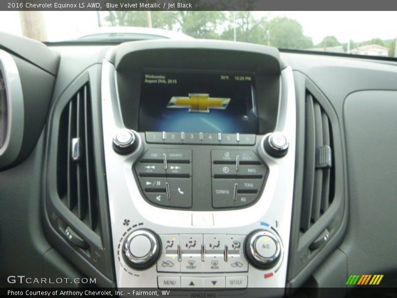 Blue Velvet Metallic / Jet Black 2016 Chevrolet Equinox LS AWD