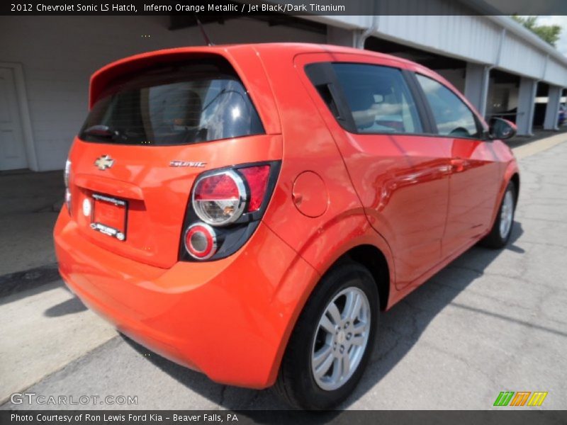 Inferno Orange Metallic / Jet Black/Dark Titanium 2012 Chevrolet Sonic LS Hatch