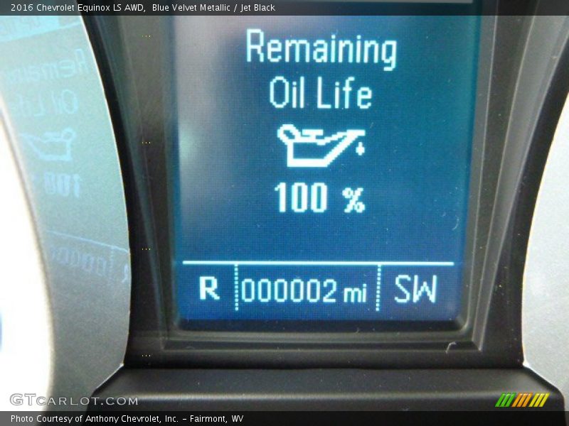 Blue Velvet Metallic / Jet Black 2016 Chevrolet Equinox LS AWD