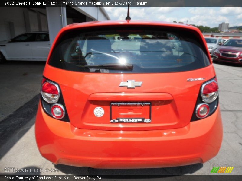 Inferno Orange Metallic / Jet Black/Dark Titanium 2012 Chevrolet Sonic LS Hatch