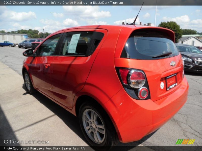 Inferno Orange Metallic / Jet Black/Dark Titanium 2012 Chevrolet Sonic LS Hatch